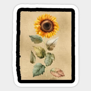 Vintage Sunflower Sticker